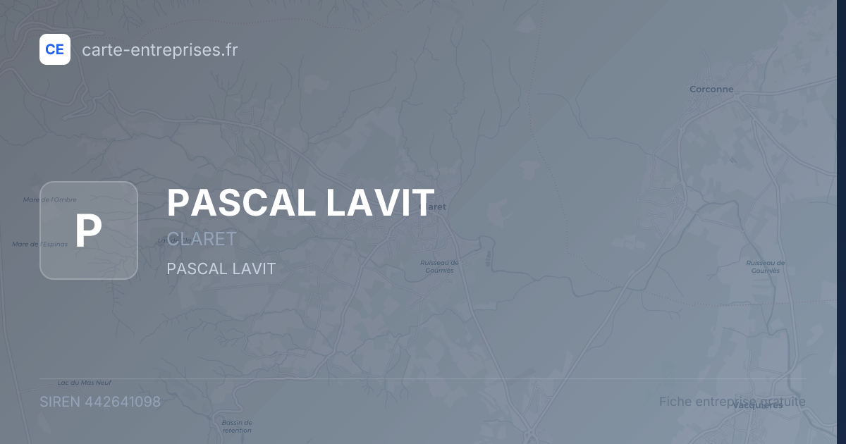 PASCAL LAVIT — 442641098 — fiche entreprise