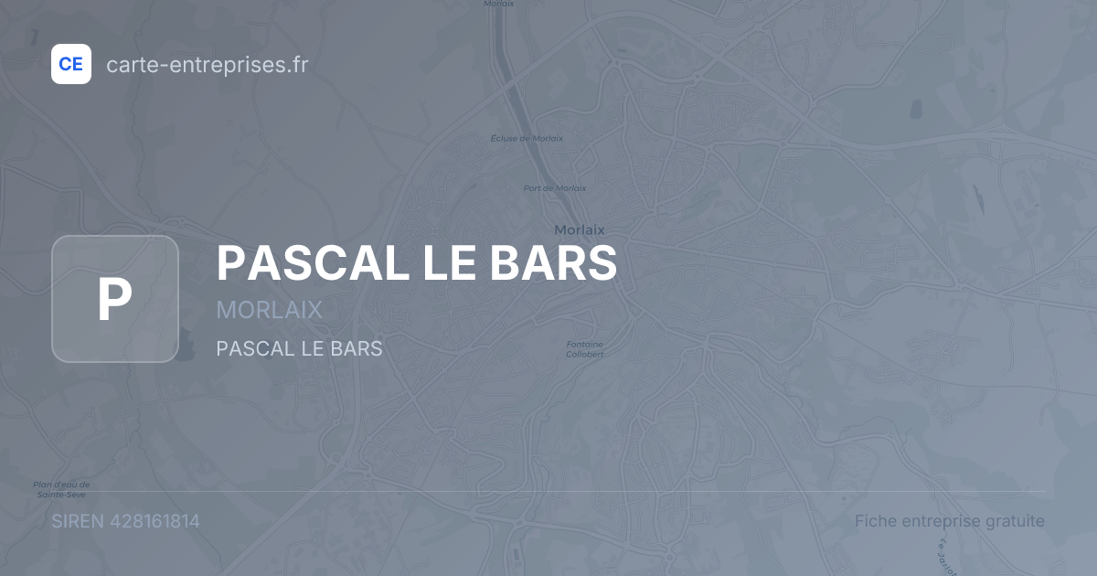 PASCAL LE BARS — 428161814 — fiche entreprise