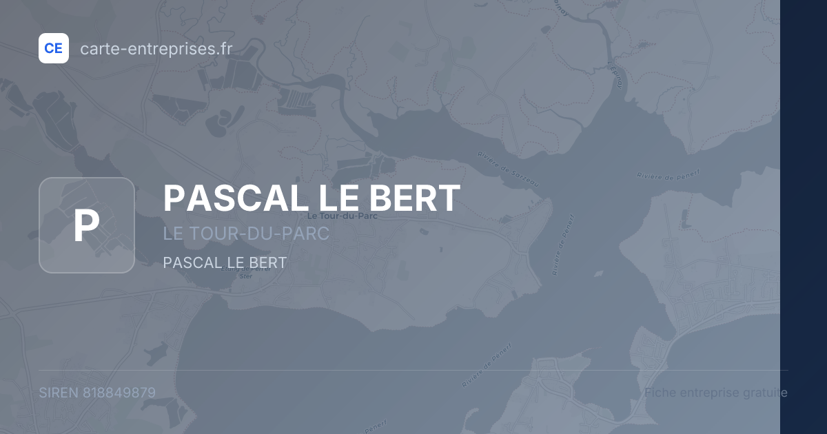 PASCAL LE BERT — 818849879 — fiche entreprise