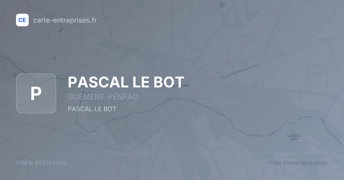 PASCAL LE BOT — 403704406 — fiche entreprise