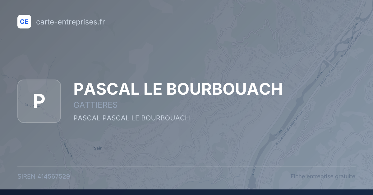 PASCAL LE BOURBOUACH — 414567529 — fiche entreprise