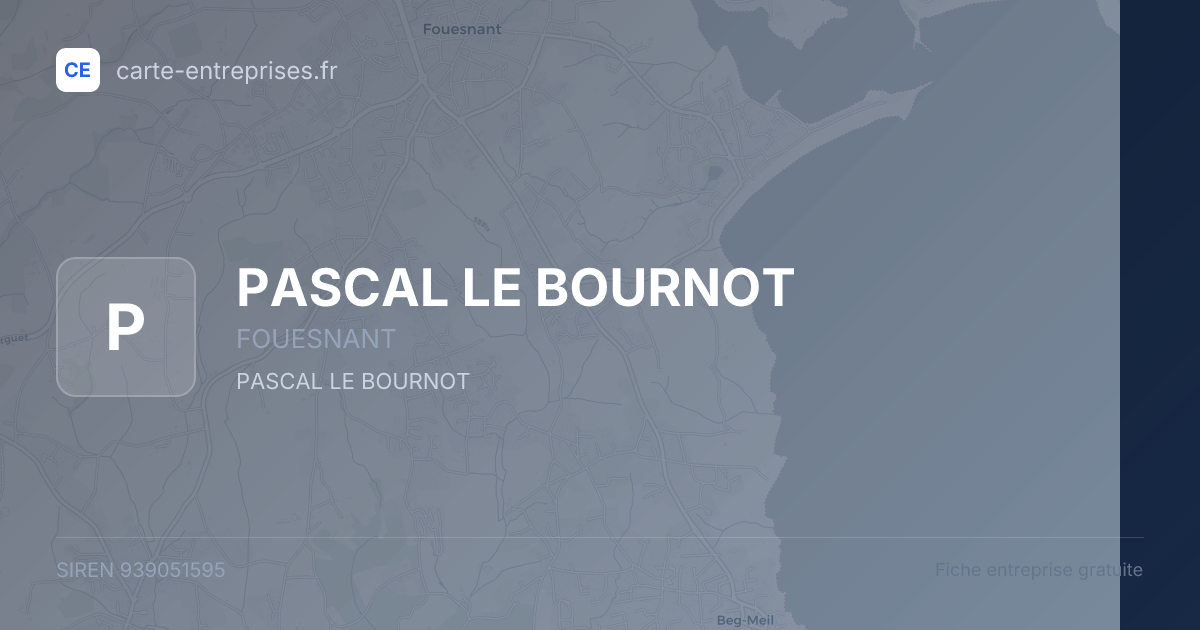 PASCAL LE BOURNOT — 939051595 — fiche entreprise