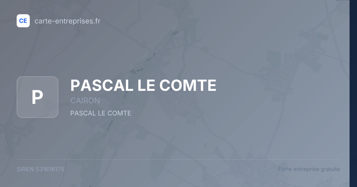 PASCAL LE COMTE — 531616175 — fiche entreprise