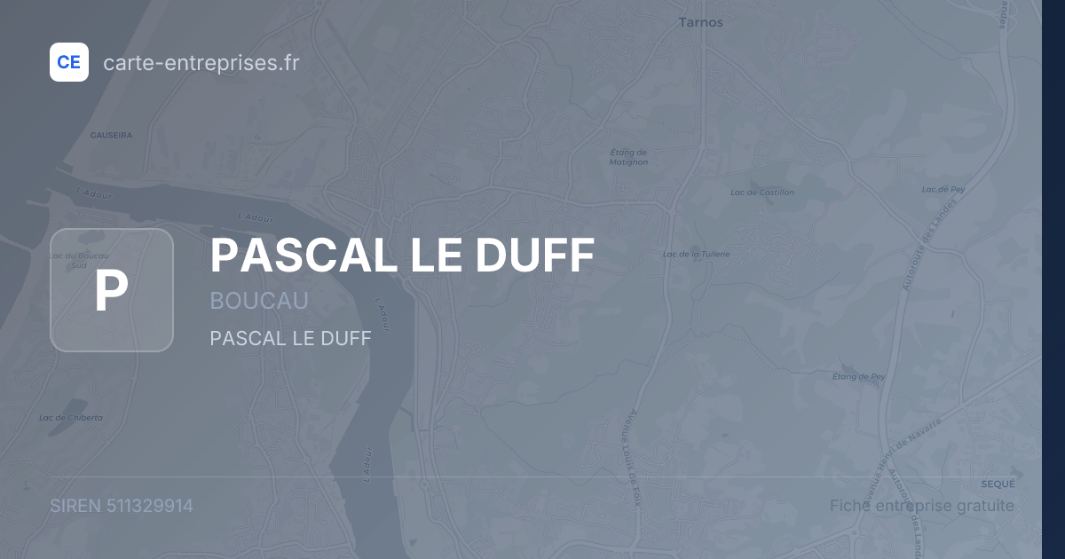 PASCAL LE DUFF — 511329914 — fiche entreprise
