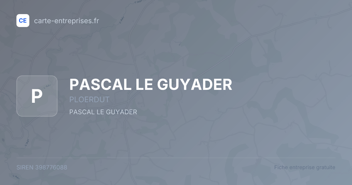 PASCAL LE GUYADER — 398776088 — fiche entreprise