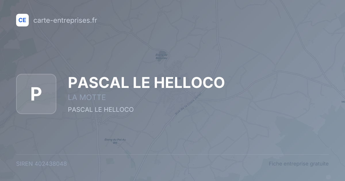 PASCAL LE HELLOCO — 402438048 — fiche entreprise