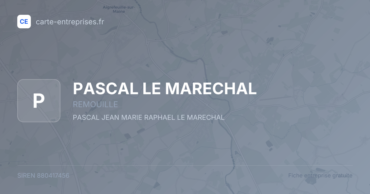 PASCAL LE MARECHAL — 880417456 — fiche entreprise