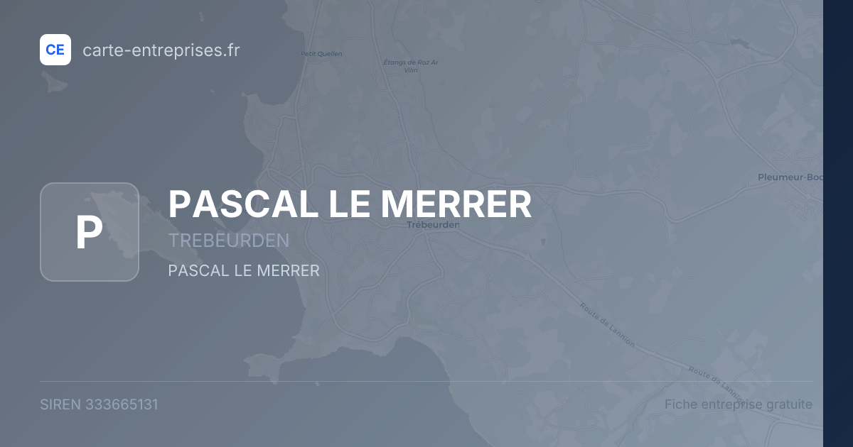 PASCAL LE MERRER — 333665131 — fiche entreprise