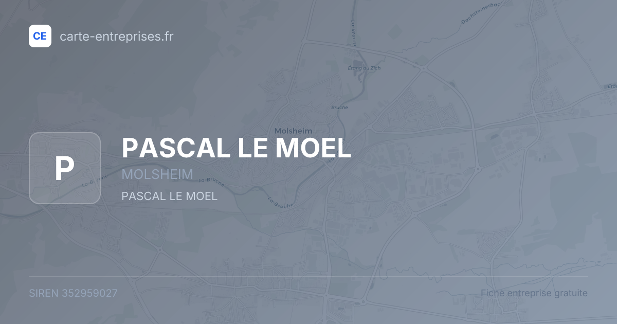 PASCAL LE MOEL — 352959027 — fiche entreprise