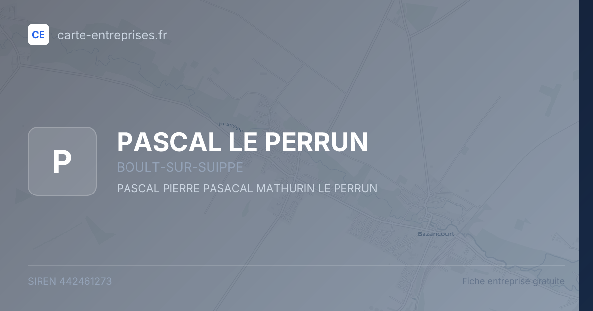 PASCAL LE PERRUN — 442461273 — fiche entreprise