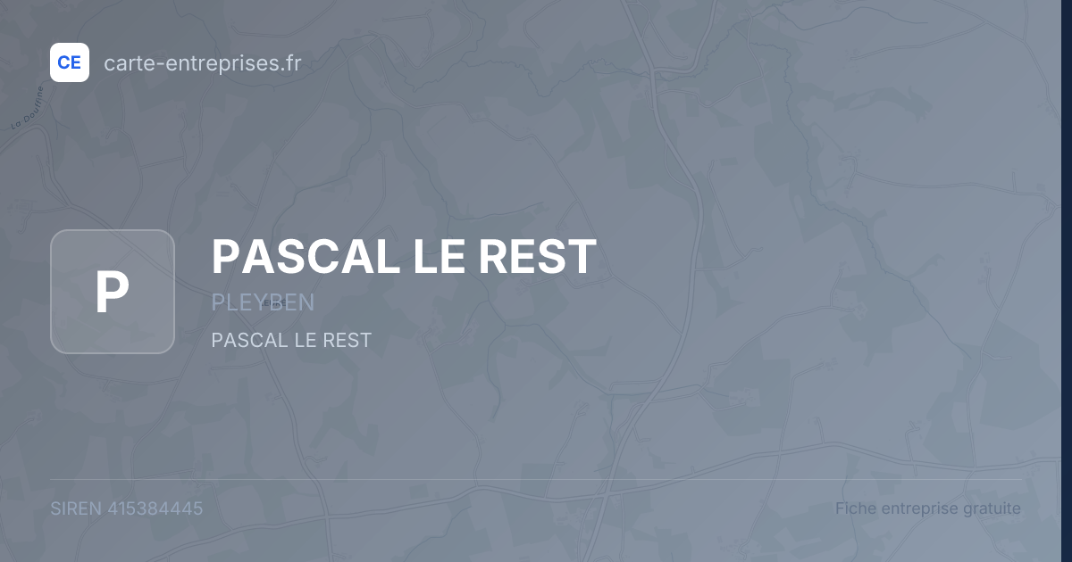 PASCAL LE REST — 415384445 — fiche entreprise