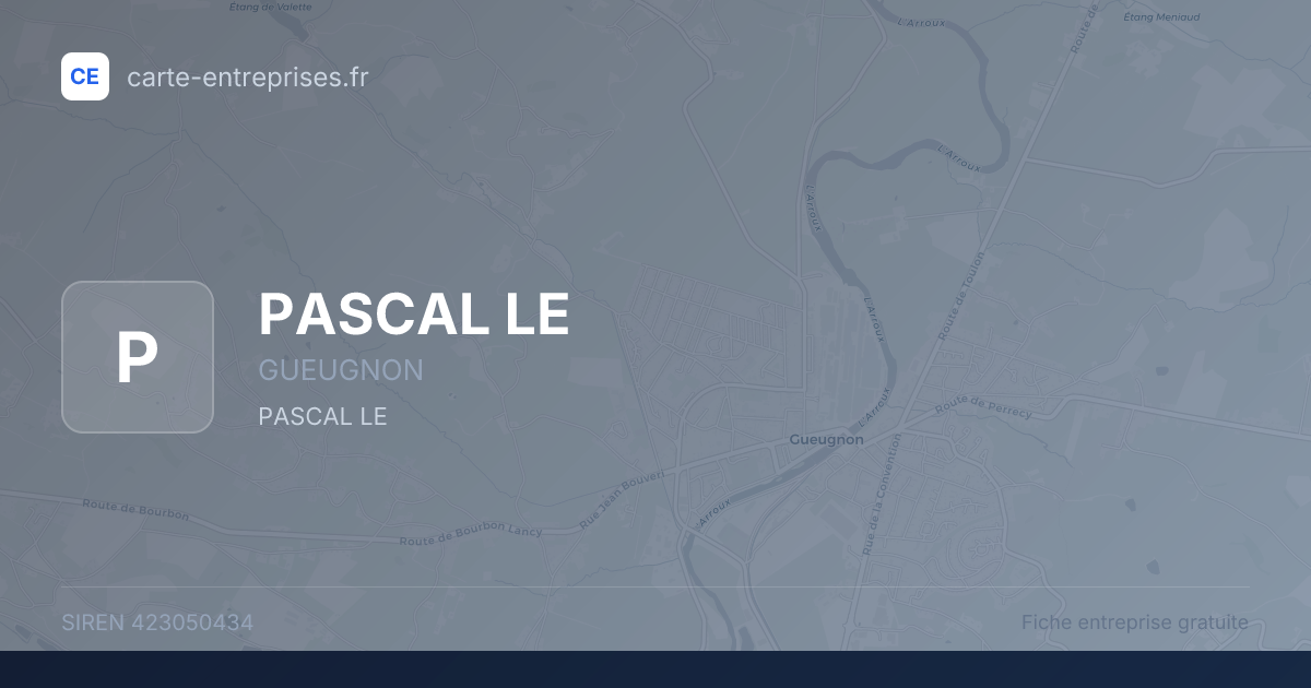 PASCAL LE — 423050434 — fiche entreprise
