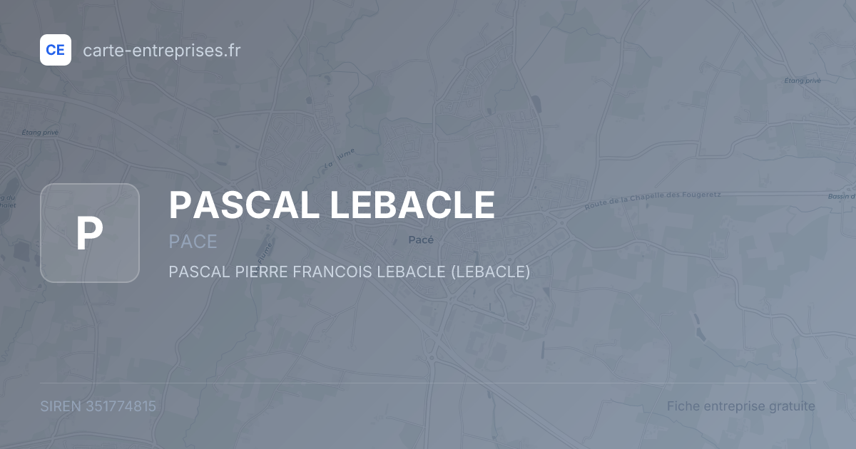 PASCAL LEBACLE — 351774815 — fiche entreprise
