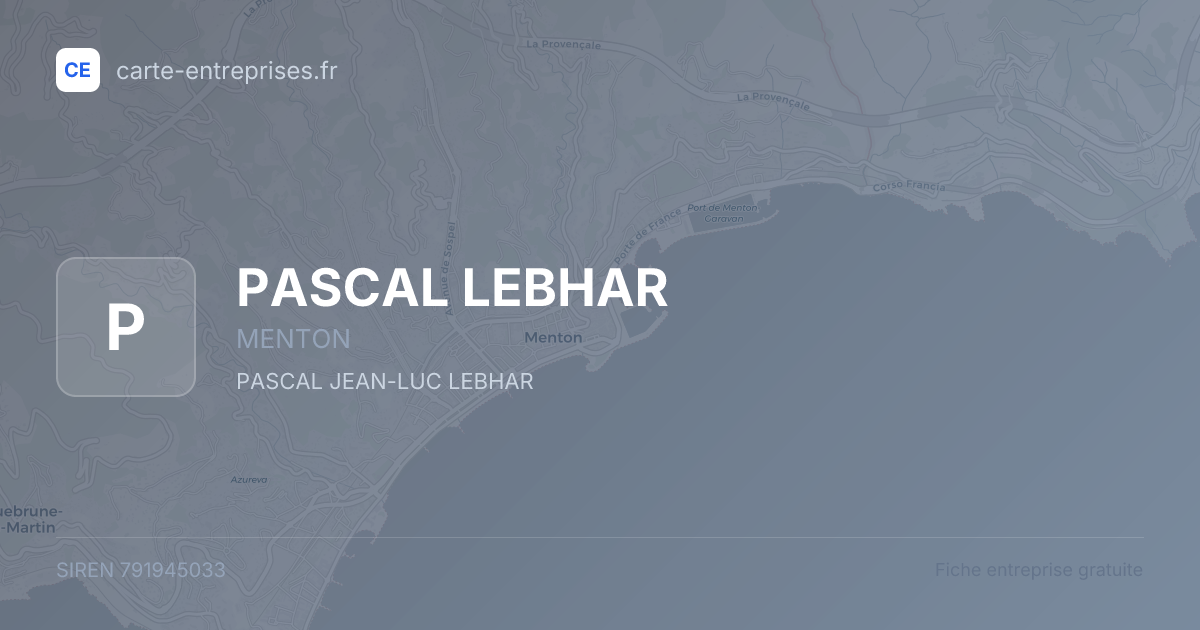 PASCAL LEBHAR — 791945033 — fiche entreprise