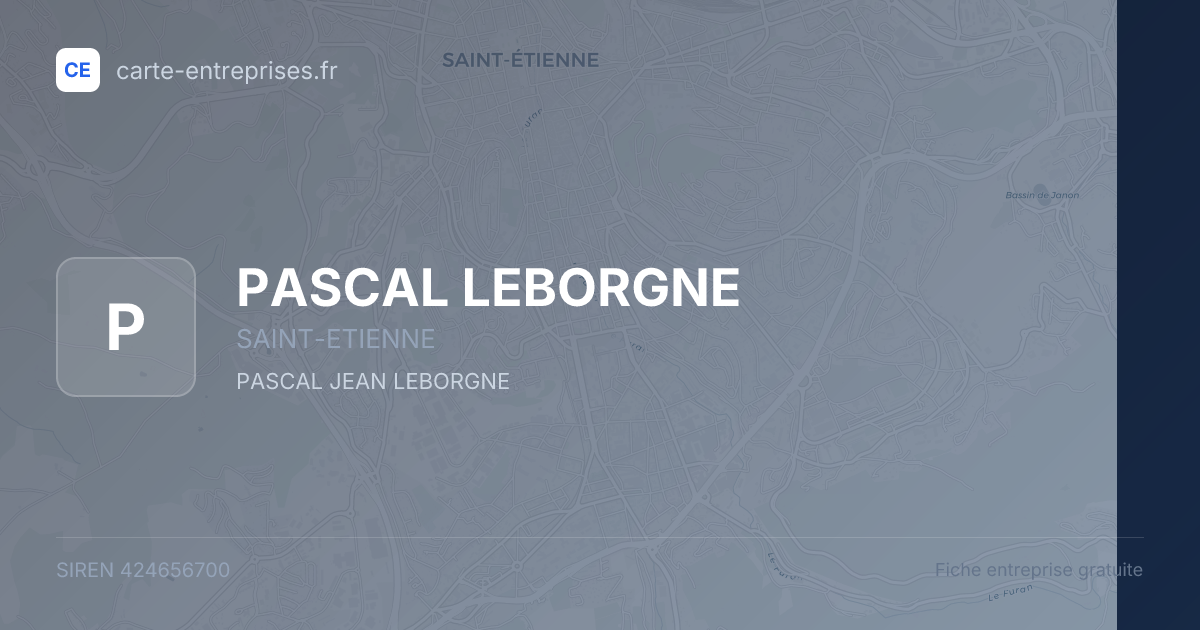 PASCAL LEBORGNE — 424656700 — fiche entreprise