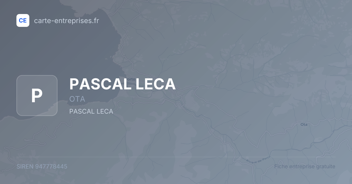 PASCAL LECA — 947778445 — fiche entreprise