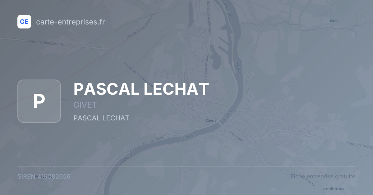 PASCAL LECHAT — 419082656 — fiche entreprise