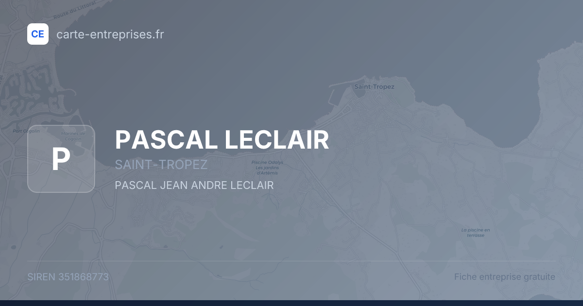 PASCAL LECLAIR — 351868773 — fiche entreprise