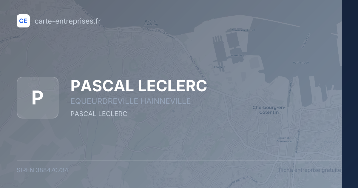 PASCAL LECLERC — 388470734 — fiche entreprise