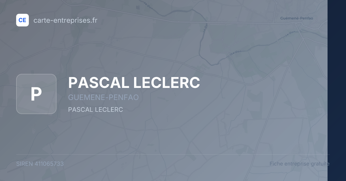 PASCAL LECLERC — 411065733 — fiche entreprise