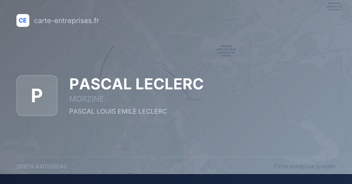 PASCAL LECLERC — 440156040 — fiche entreprise