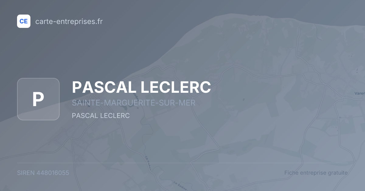 PASCAL LECLERC — 448016055 — fiche entreprise