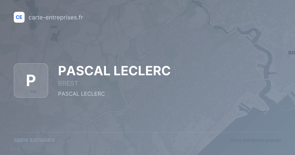 PASCAL LECLERC — 930168414 — fiche entreprise