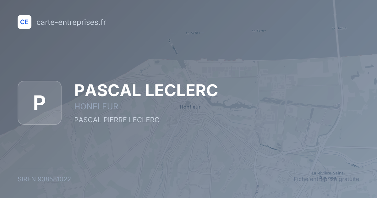 PASCAL LECLERC — 938581022 — fiche entreprise