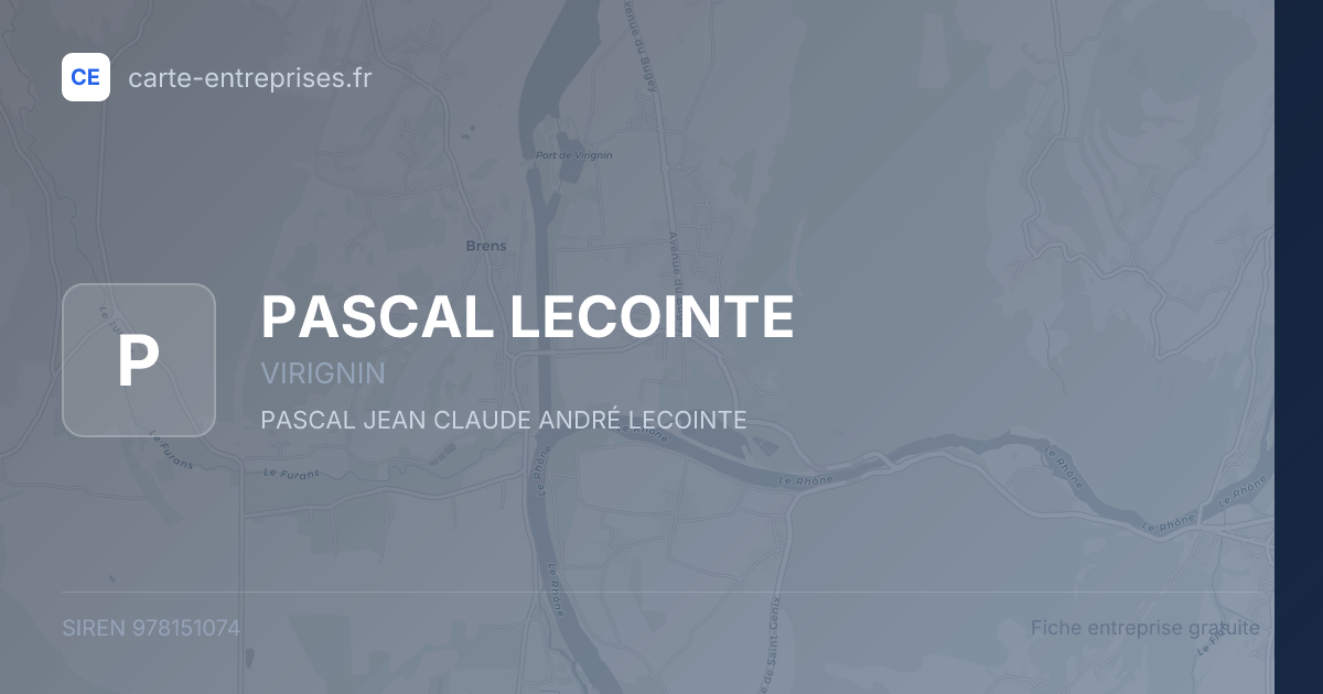 PASCAL LECOINTE — 978151074 — fiche entreprise