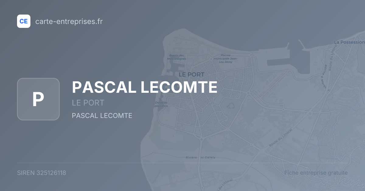 PASCAL LECOMTE — 325126118 — fiche entreprise