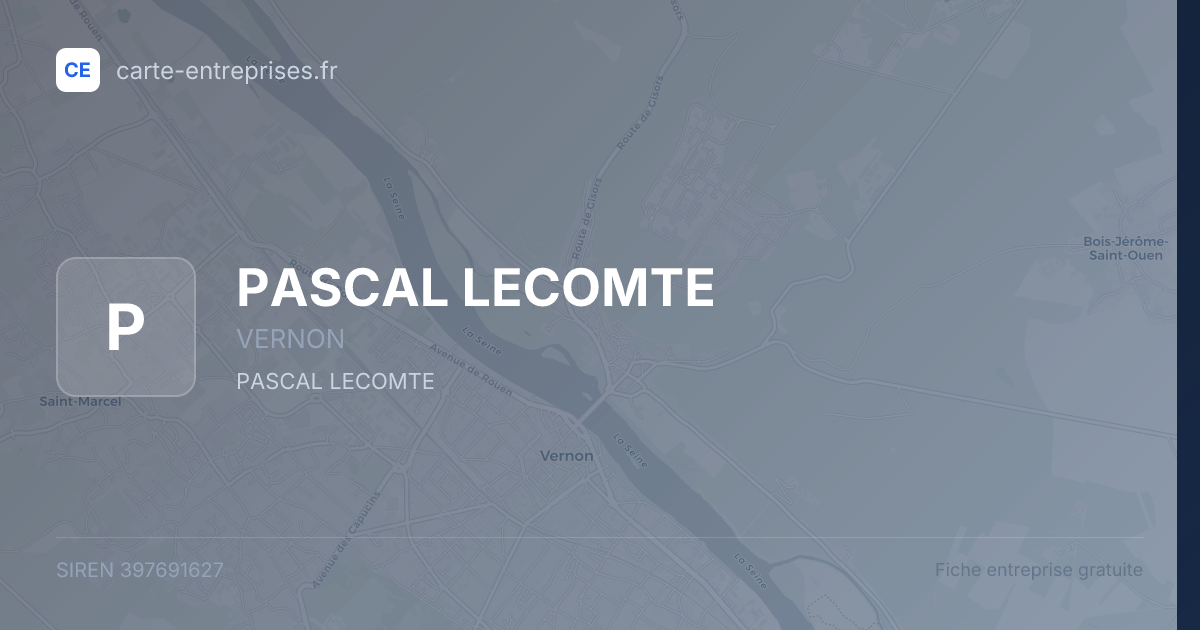 PASCAL LECOMTE — 397691627 — fiche entreprise