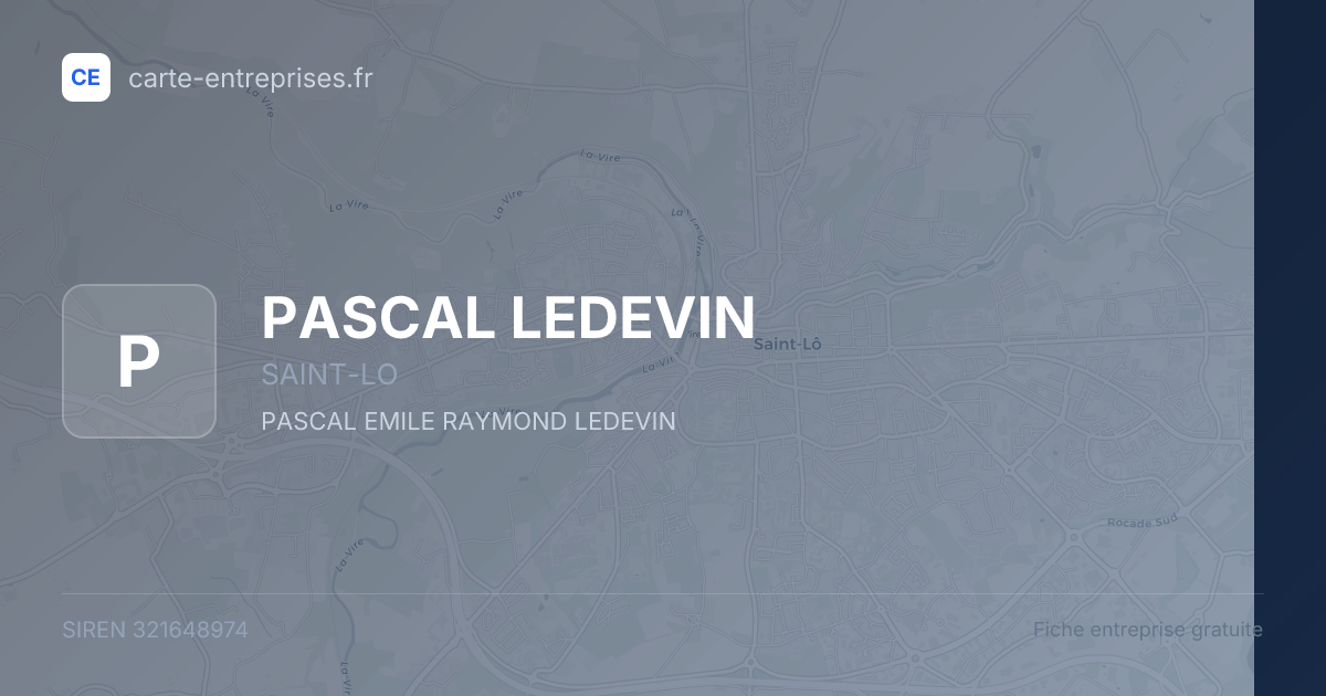PASCAL LEDEVIN — 321648974 — fiche entreprise