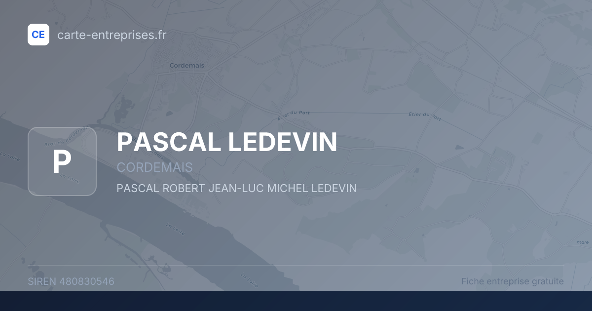 PASCAL LEDEVIN — 480830546 — fiche entreprise