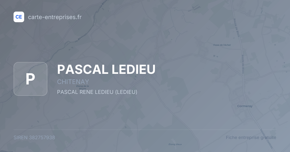 PASCAL LEDIEU — 382757938 — fiche entreprise