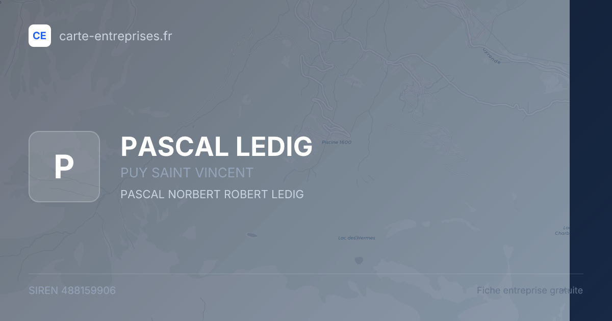 PASCAL LEDIG — 488159906 — fiche entreprise