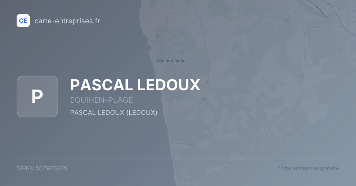 PASCAL LEDOUX — 502978075 — fiche entreprise