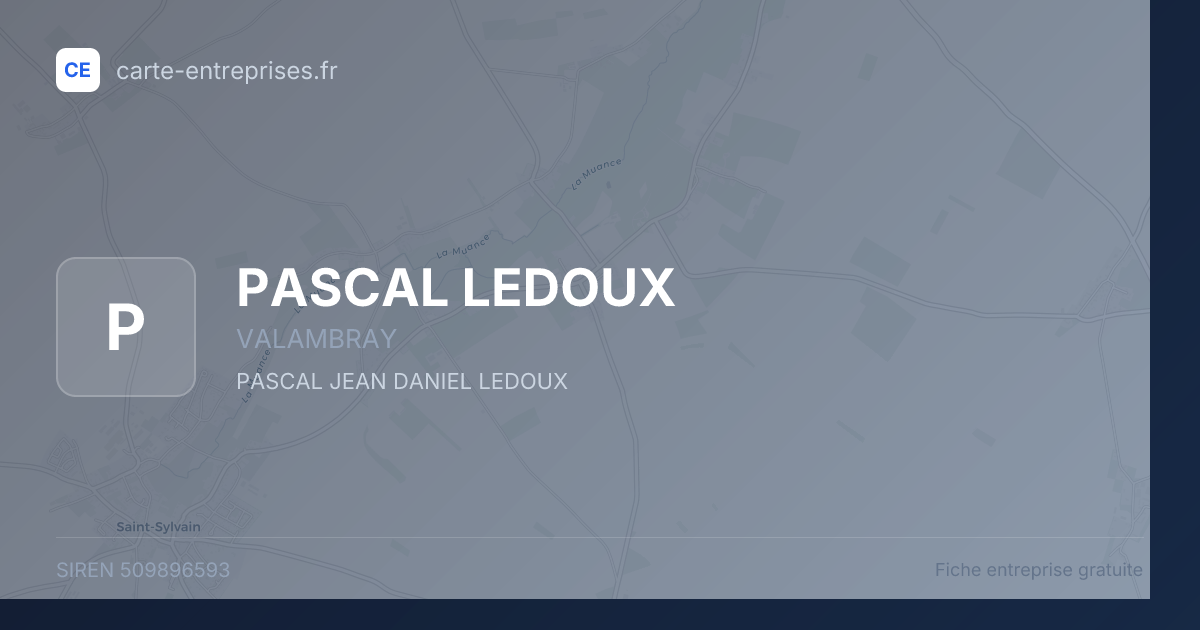 PASCAL LEDOUX — 509896593 — fiche entreprise
