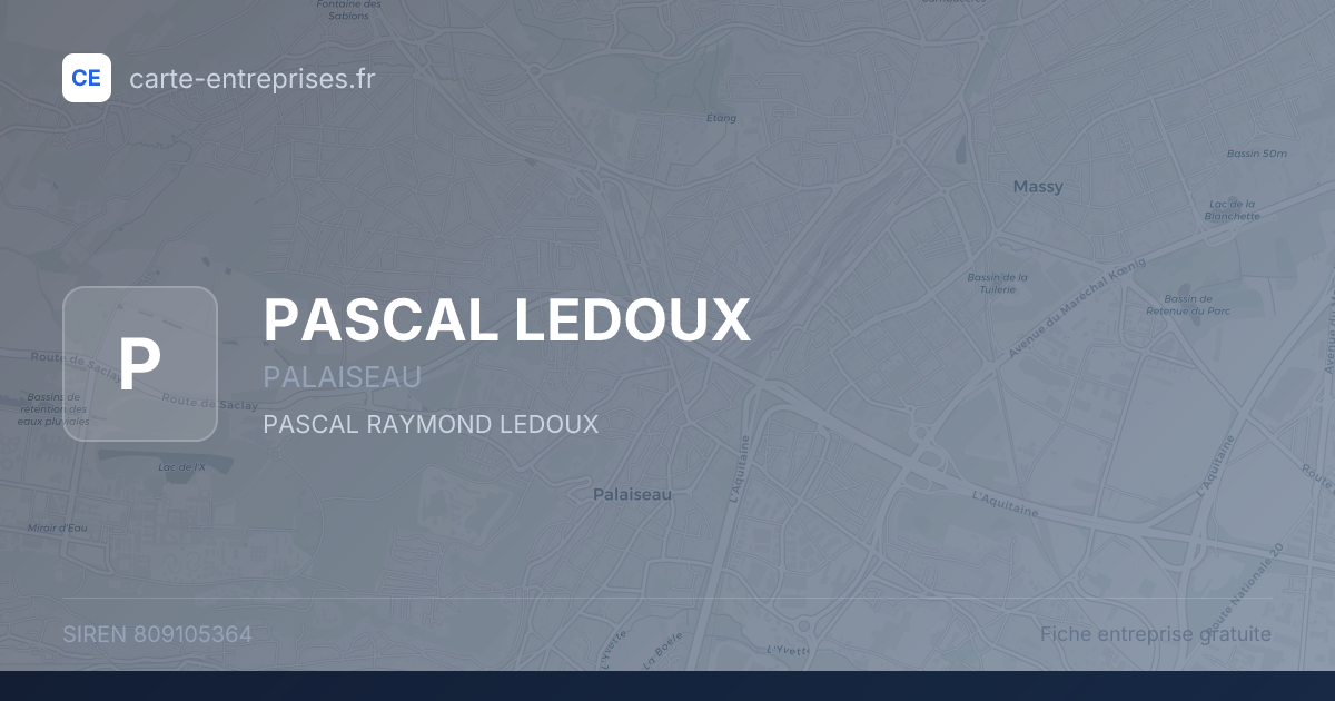 PASCAL LEDOUX — 809105364 — fiche entreprise