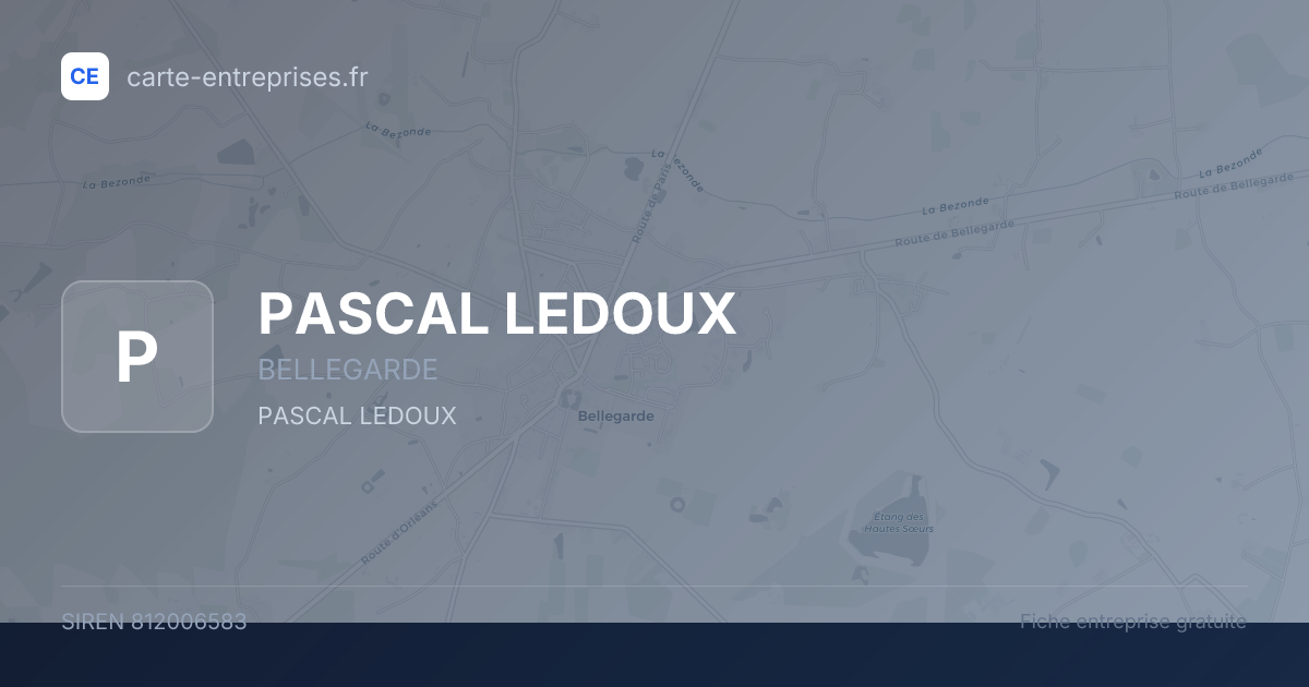 PASCAL LEDOUX — 812006583 — fiche entreprise