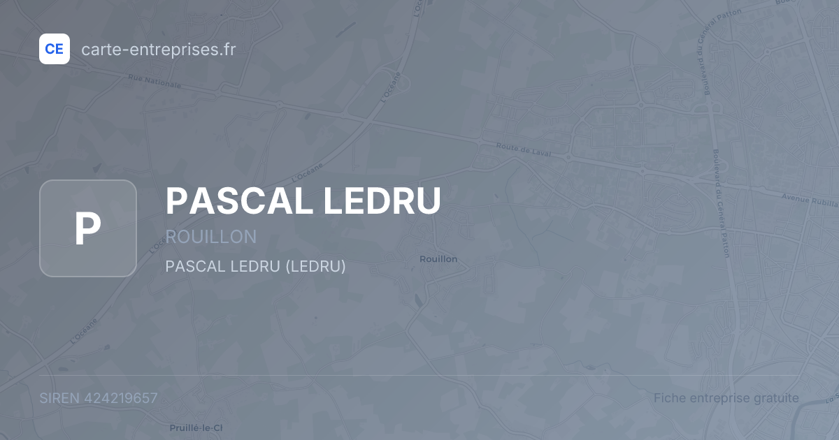 PASCAL LEDRU — 424219657 — fiche entreprise
