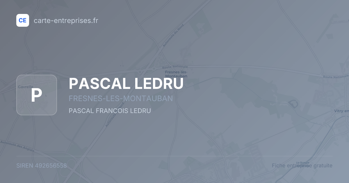 PASCAL LEDRU — 492656558 — fiche entreprise