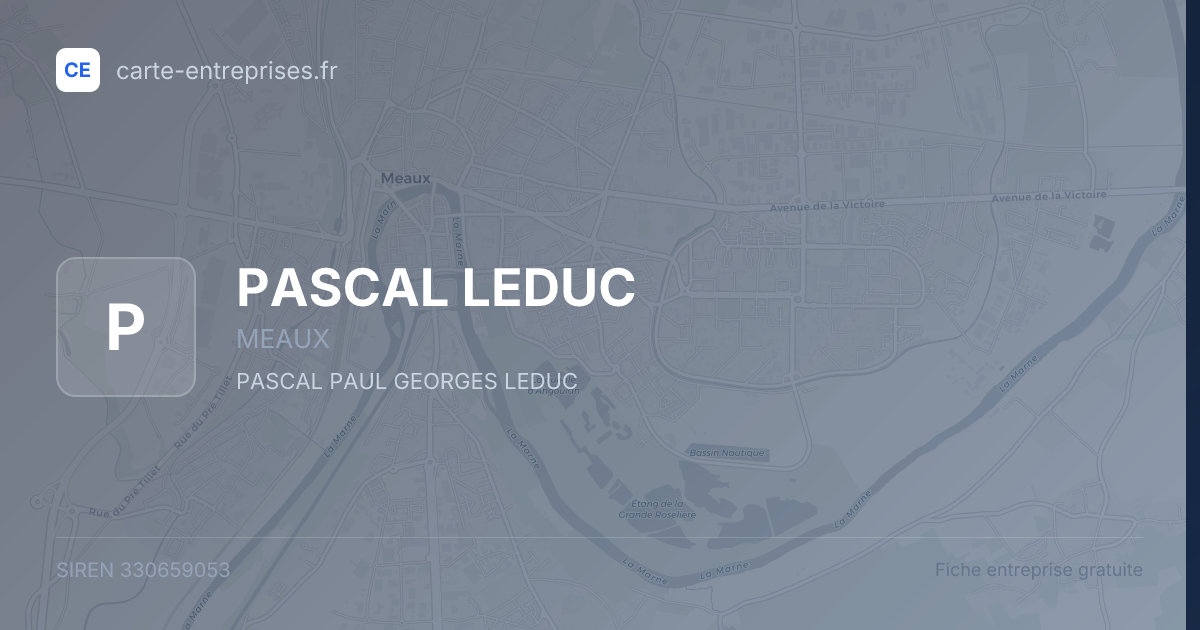 PASCAL LEDUC — 330659053 — fiche entreprise