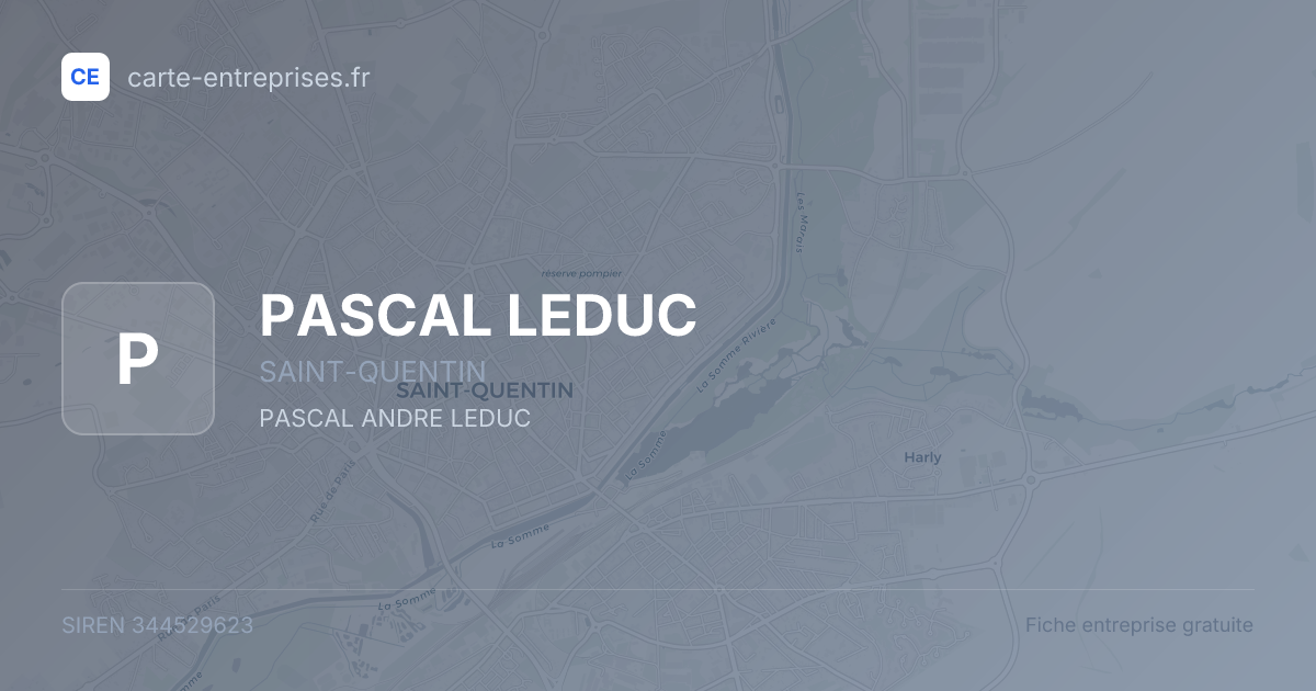 PASCAL LEDUC — 344529623 — fiche entreprise