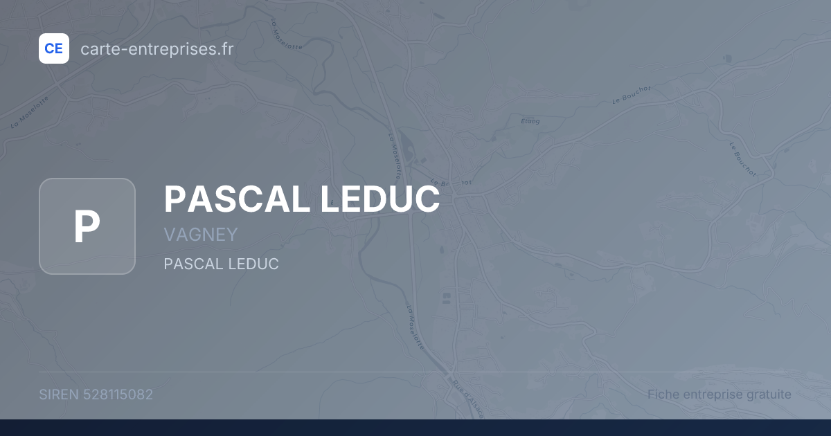 PASCAL LEDUC — 528115082 — fiche entreprise