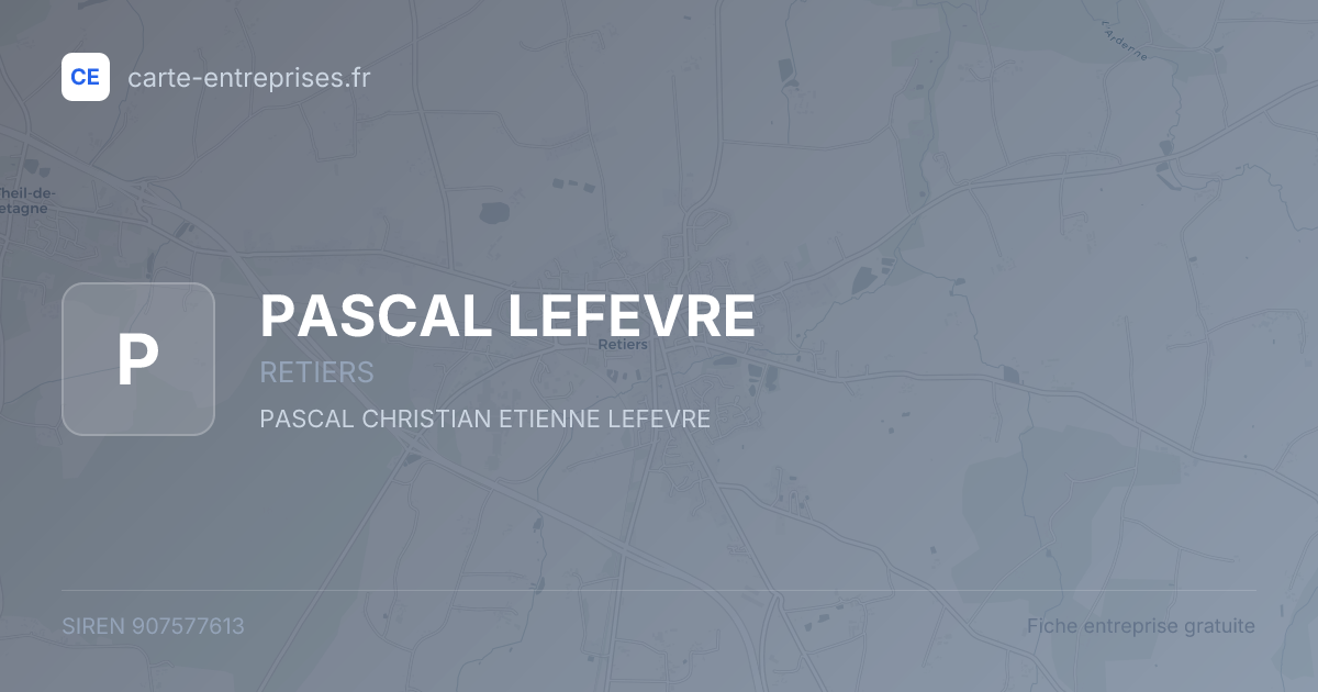 PASCAL LEFEVRE — 907577613 — fiche entreprise