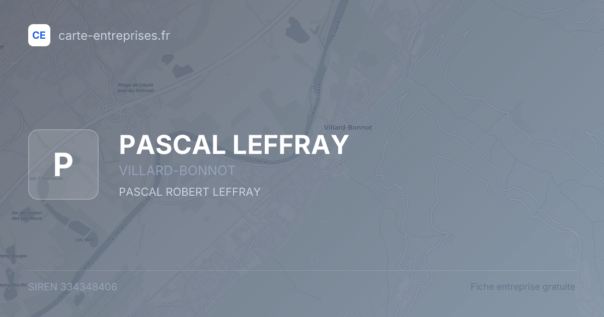 PASCAL LEFFRAY — 334348406 — fiche entreprise