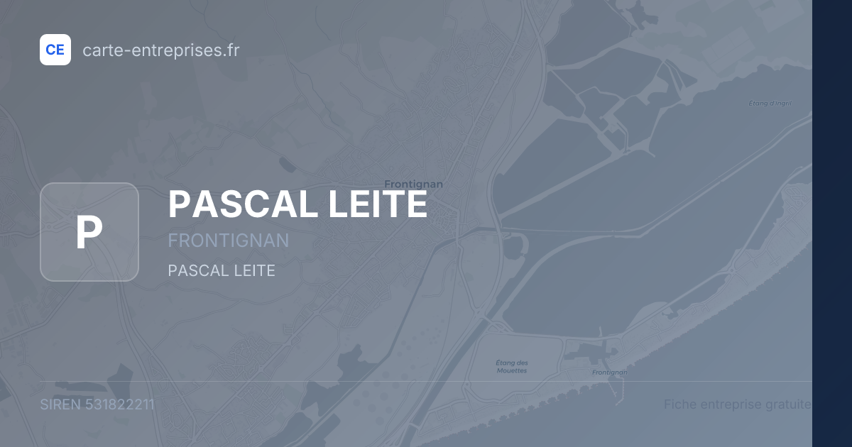 PASCAL LEITE — 531822211 — fiche entreprise