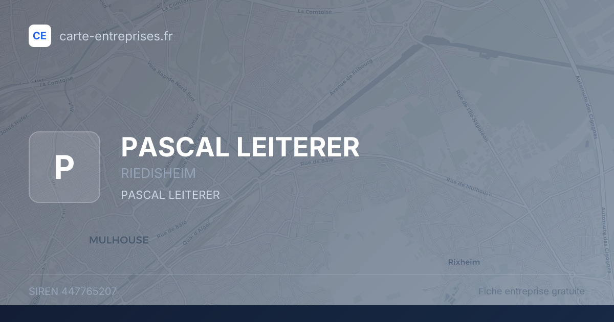 PASCAL LEITERER — 447765207 — fiche entreprise