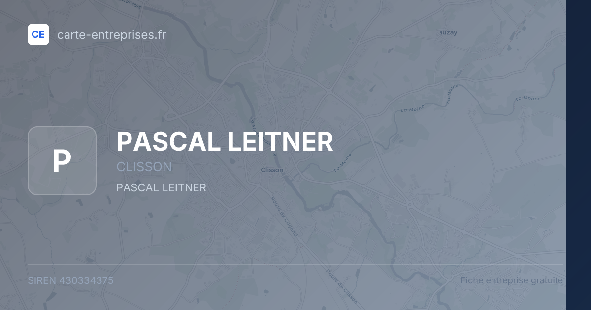 PASCAL LEITNER — 430334375 — fiche entreprise