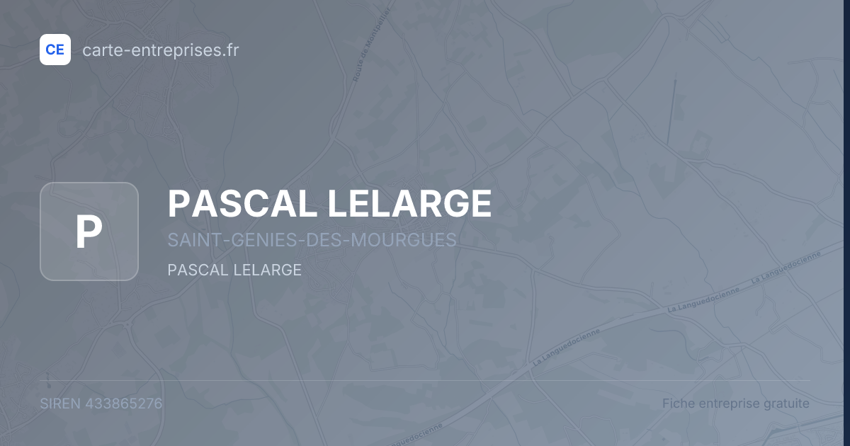 PASCAL LELARGE — 433865276 — fiche entreprise